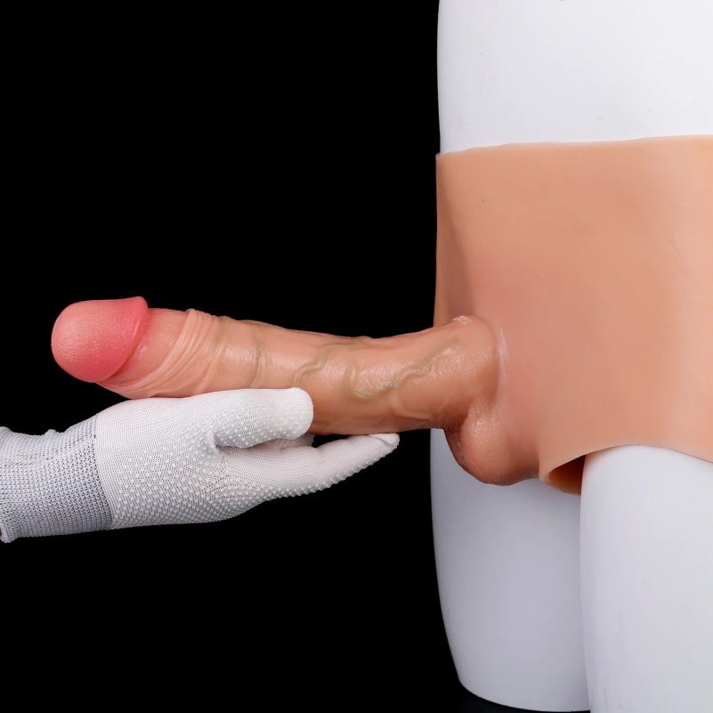 Vrouwelijke Strapon Siliconen Realistische Dildo Pantise – Vleeskleurig Invoegbaar Lesbische Sex Seksspeeltje - Afbeelding 7