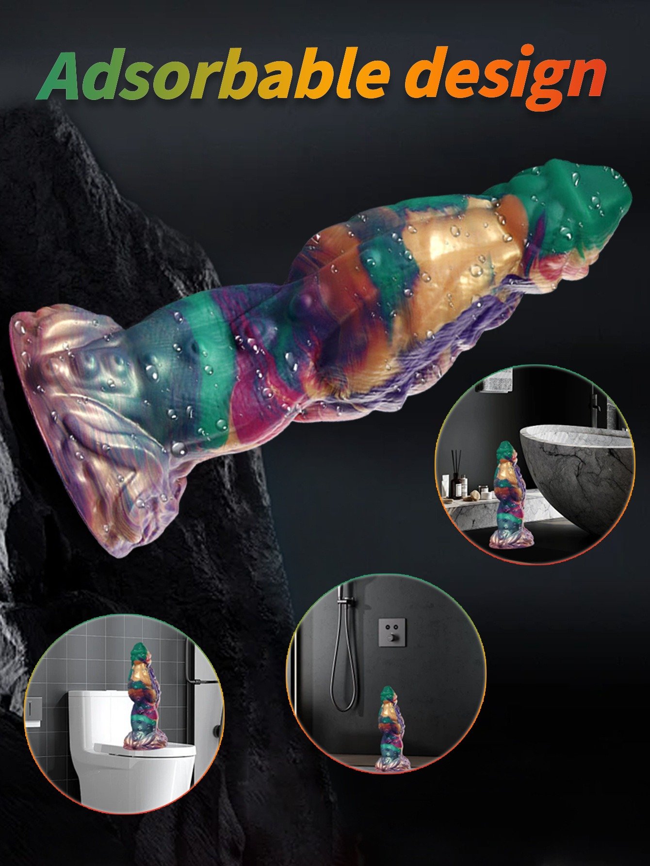 Gigantische Fantasie Realistische Dildo Buttplug – Sekstool van Vloeibaar Siliconen met Zachte Textuur - Afbeelding 8