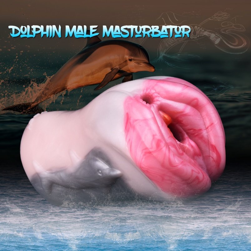 Dolphin Tree Fantasy Pocket Pussy Vibrator - Stimuleert de Mannelijke Penis met Siliconen Invoeg Stimulator - Afbeelding 2