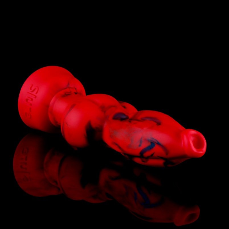 Bloedrode Siliconen Dog Anal Dildo & Buttplug – Lokale Zwelling voor Vaginale Expansie en Intens Genot - Afbeelding 10