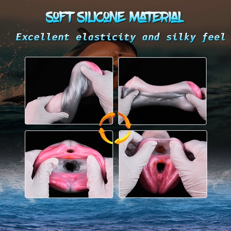 Dolphin Tree Fantasy Pocket Pussy Vibrator - Stimuleert de Mannelijke Penis met Siliconen Invoeg Stimulator - Afbeelding 4