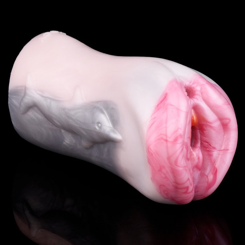 Dolphin Tree Fantasy Pocket Pussy Vibrator - Stimuleert de Mannelijke Penis met Siliconen Invoeg Stimulator - Afbeelding 7
