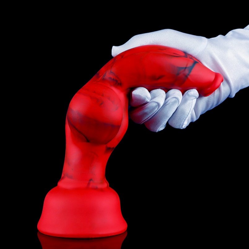 Bloedrode Siliconen Dog Anal Dildo & Buttplug – Lokale Zwelling voor Vaginale Expansie en Intens Genot - Afbeelding 7