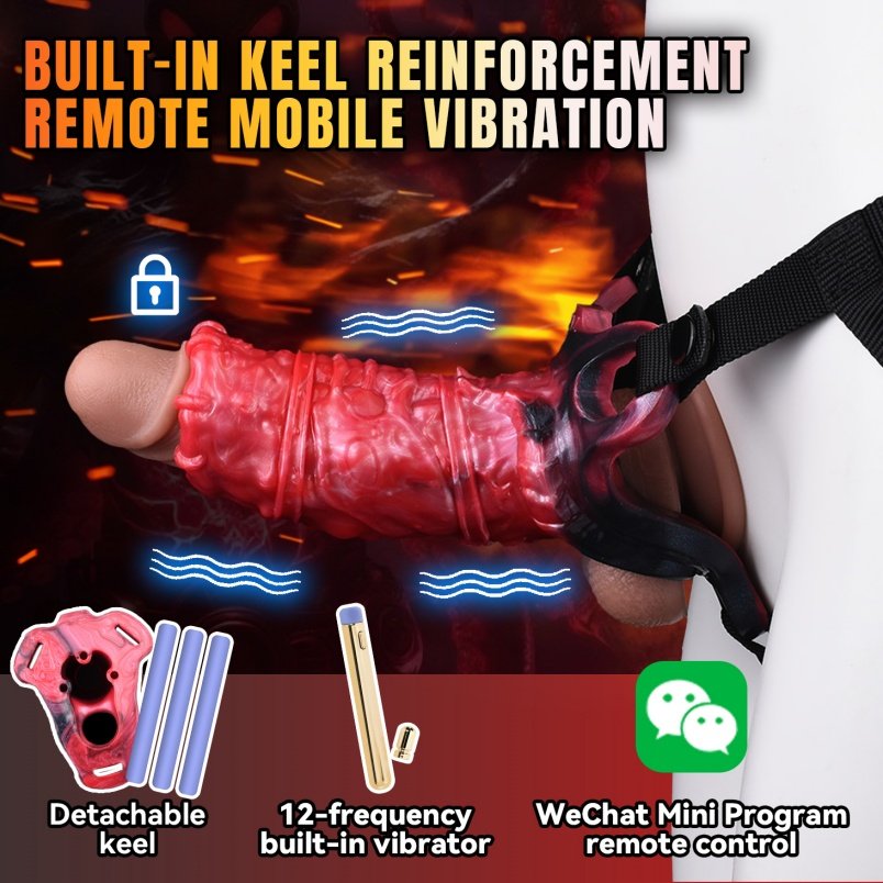 Mannelijke Penis Vibrerende Micropenis - Siliconen Monstercock Fantasie Voor Verbeterde Erectiecontrole - Afbeelding 3