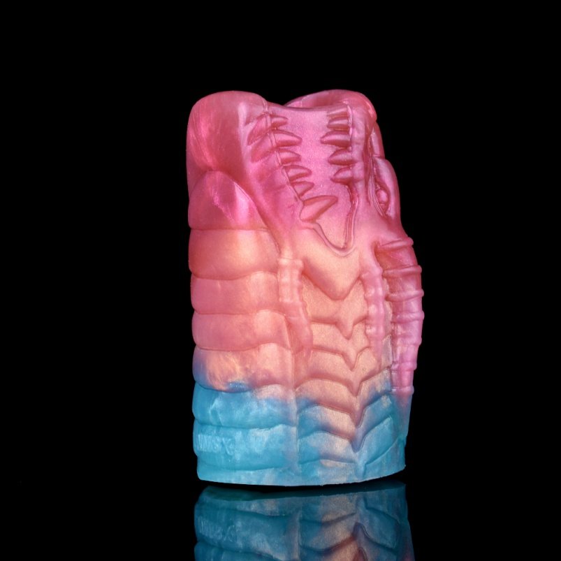 Rood Siliconen Penisverlenging Fantasie Draak Micropenis Sleeve - Geschikt voor ED en Penisrinf Tool voor Mannen - Afbeelding 2
