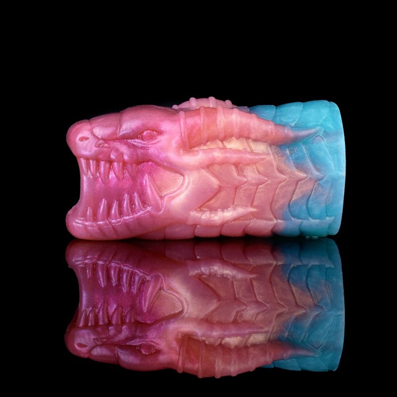 Rood Siliconen Penisverlenging Fantasie Draak Micropenis Sleeve - Geschikt voor ED en Penisrinf Tool voor Mannen - Afbeelding 4