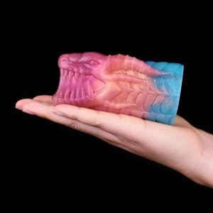 Rood Siliconen Penisverlenging Fantasie Draak Micropenis Sleeve - Geschikt voor ED en Penisrinf Tool voor Mannen