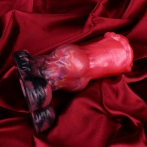 Fantasie Dildo Buttplug met Zuignap – Bloedrode Siliconen Anale Expansietool