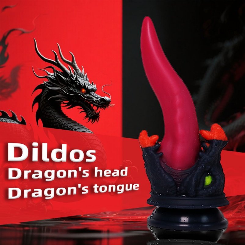 Fantasie Monster Draakkop Anal Dildo Plug - Bloedrode Siliconen Dildo voor G-Spot Stimulatie en Zelfbevrediging
