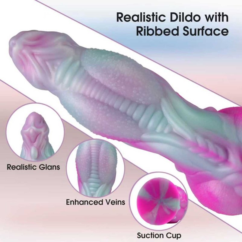 Fantasie Monster Dog Dildo met Invoegfunctie - Lokale Uitzetting Siliconen Zelfbevrediging Dildo