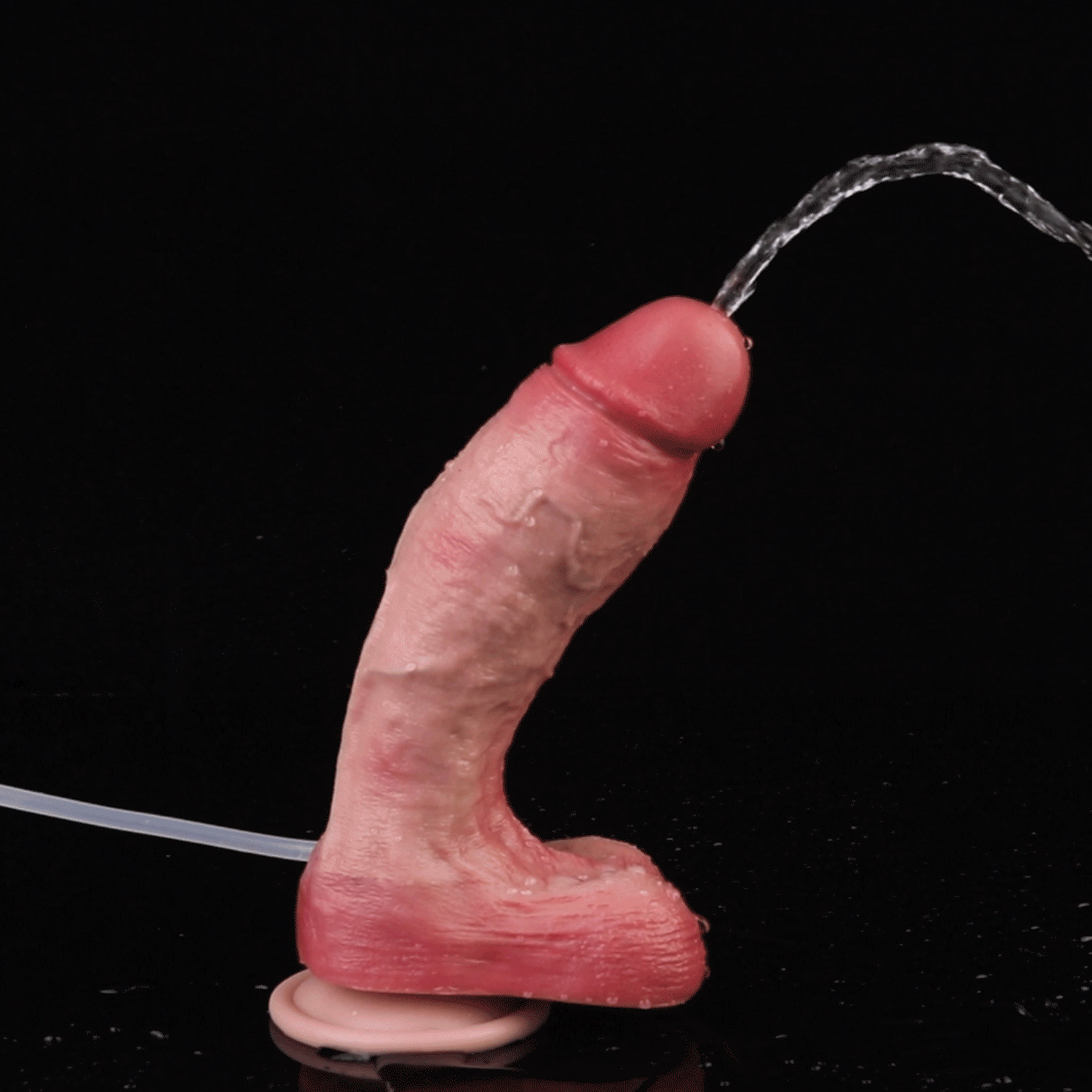 Premium Silicone Squirting Dildo - Met Zuignap voor Strapon Gebruik - Afbeelding 9