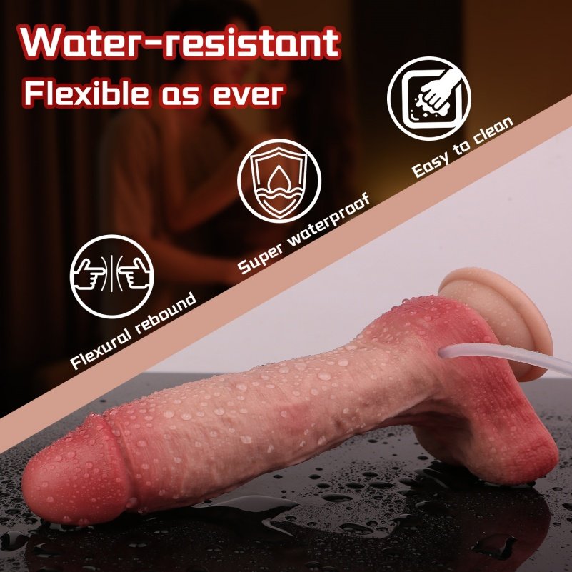 Premium Silicone Squirting Dildo - Met Zuignap voor Strapon Gebruik - Afbeelding 5