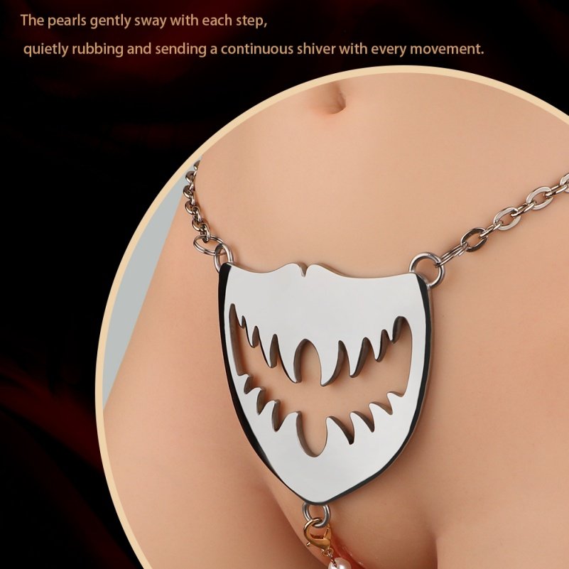 Extreme Sex Metalen String Bikini Bondage Set – Vrouwelijke Strapon Verleiding BDSM Toys - Afbeelding 2