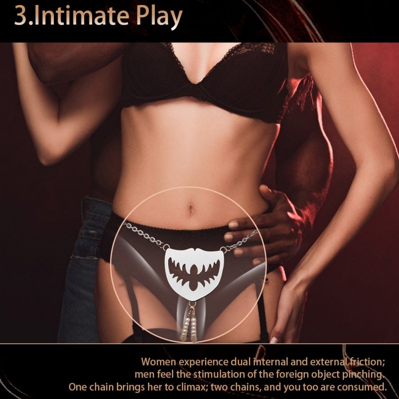 Extreme Sex Metalen String Bikini Bondage Set – Vrouwelijke Strapon Verleiding BDSM Toys - Afbeelding 6