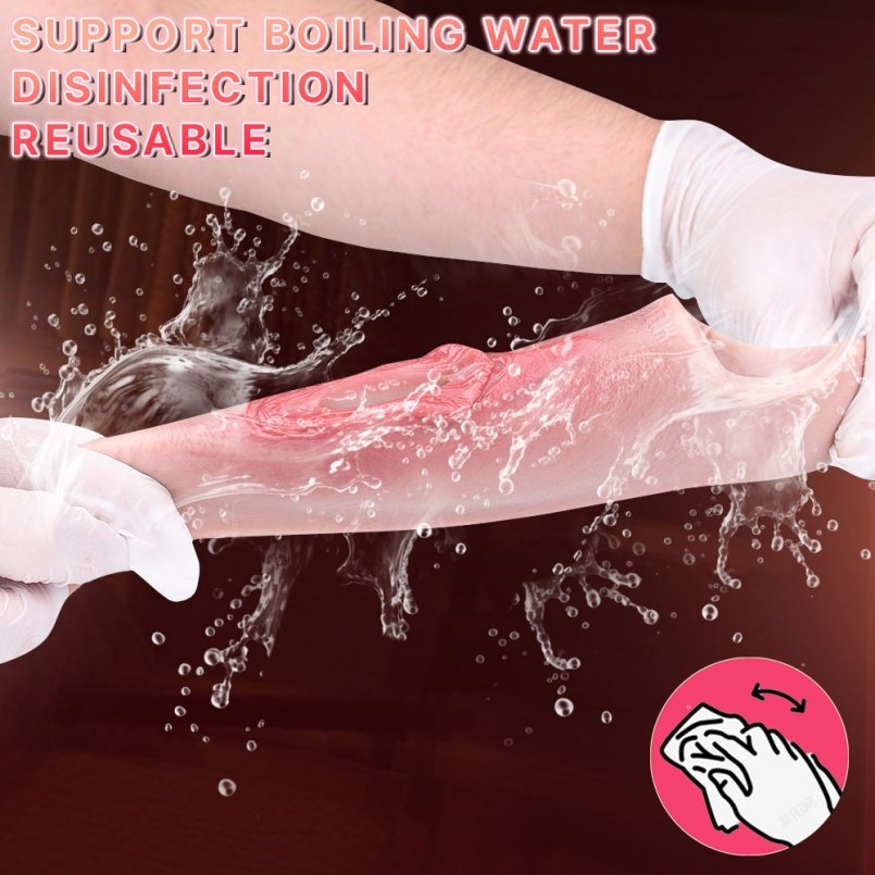 Fantasie Male-to-Female Nep Vagina Pants - Zachte Roze Siliconen met Realistische Textuur voor BDSM Seksplezier - Afbeelding 10