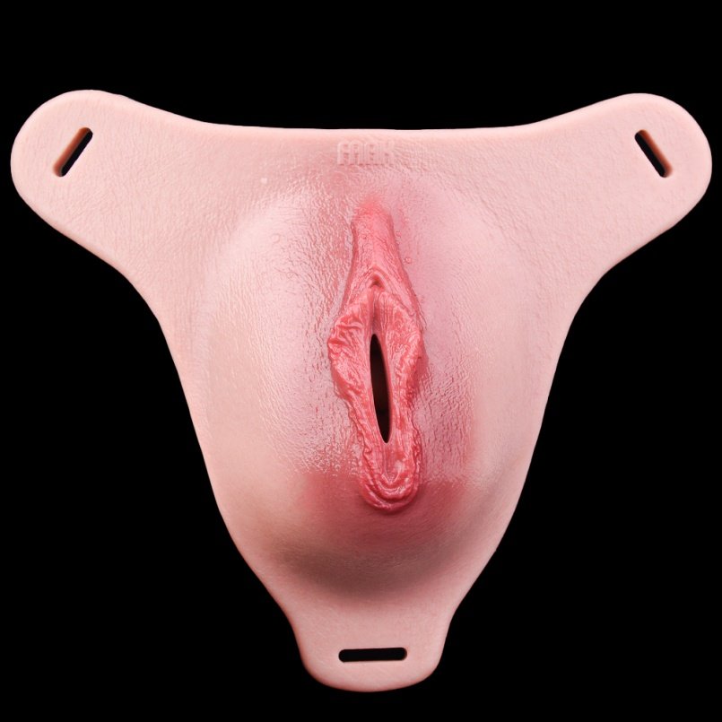 Fantasie Male-to-Female Nep Vagina Pants - Zachte Roze Siliconen met Realistische Textuur voor BDSM Seksplezier - Afbeelding 11