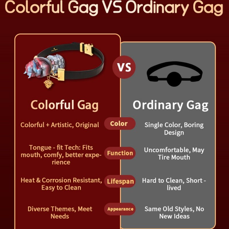Vrouwelijke Strapon Monster Gagball Bondage Kinky Seks - Regenboog Medisch Siliconen BDSM Speeltje - Afbeelding 9