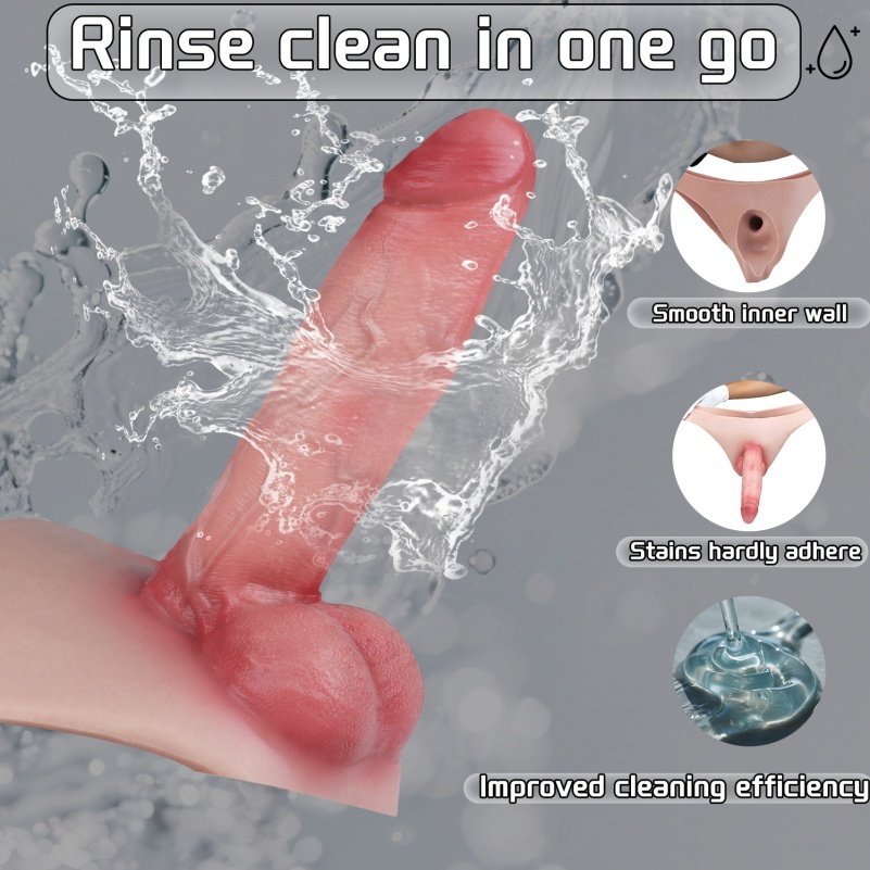 Verdikkende en Vergrotende Draagbare Micropenis Slip – Realistische Vlezige Siliconen Penis Lock-Toy - Afbeelding 7
