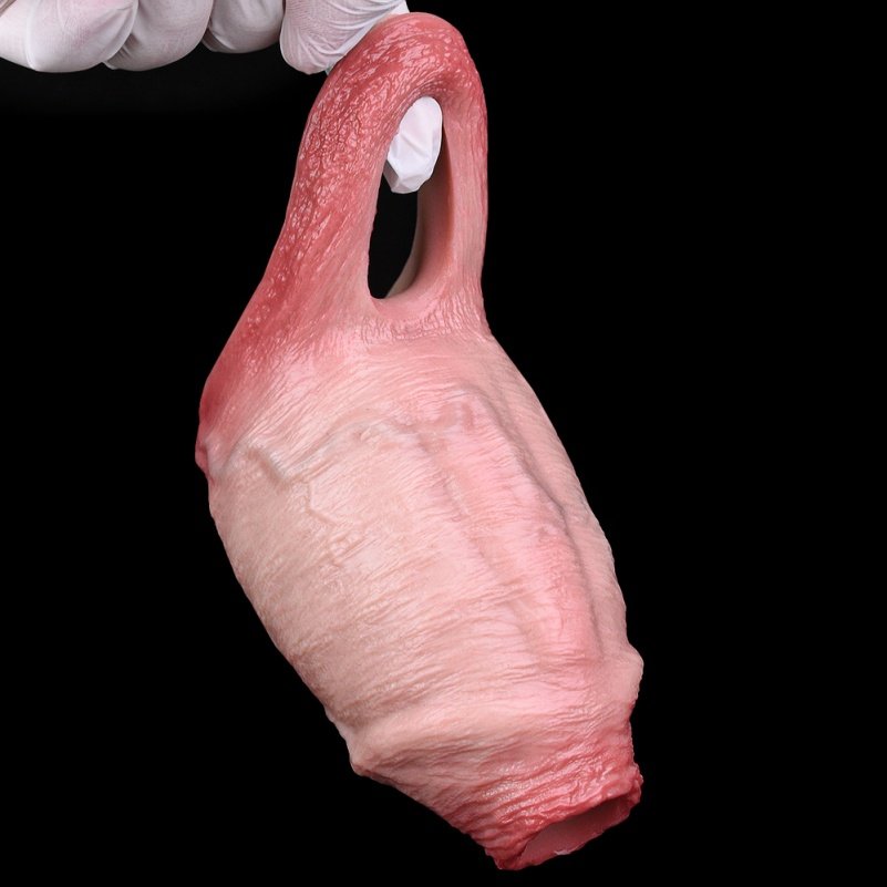 Gigantische Micropenis Vergroter - Realistische Siliconen Met Testikel Fixatie en Penisrinf - Afbeelding 3