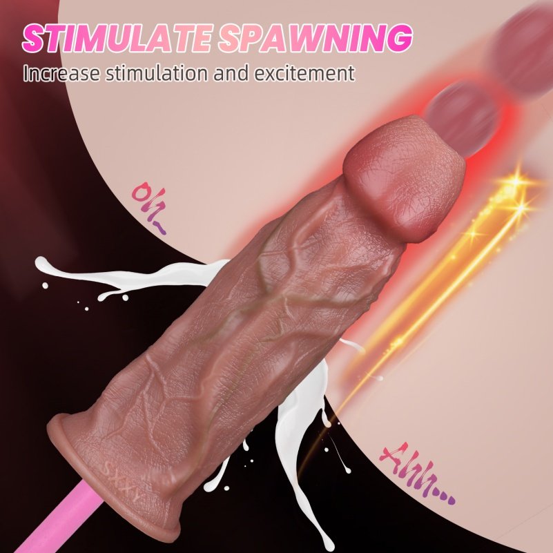 Spray Fantasie Dildo Ovipositor - Vlezige Siliconen Vagina Stimulator - Afbeelding 5