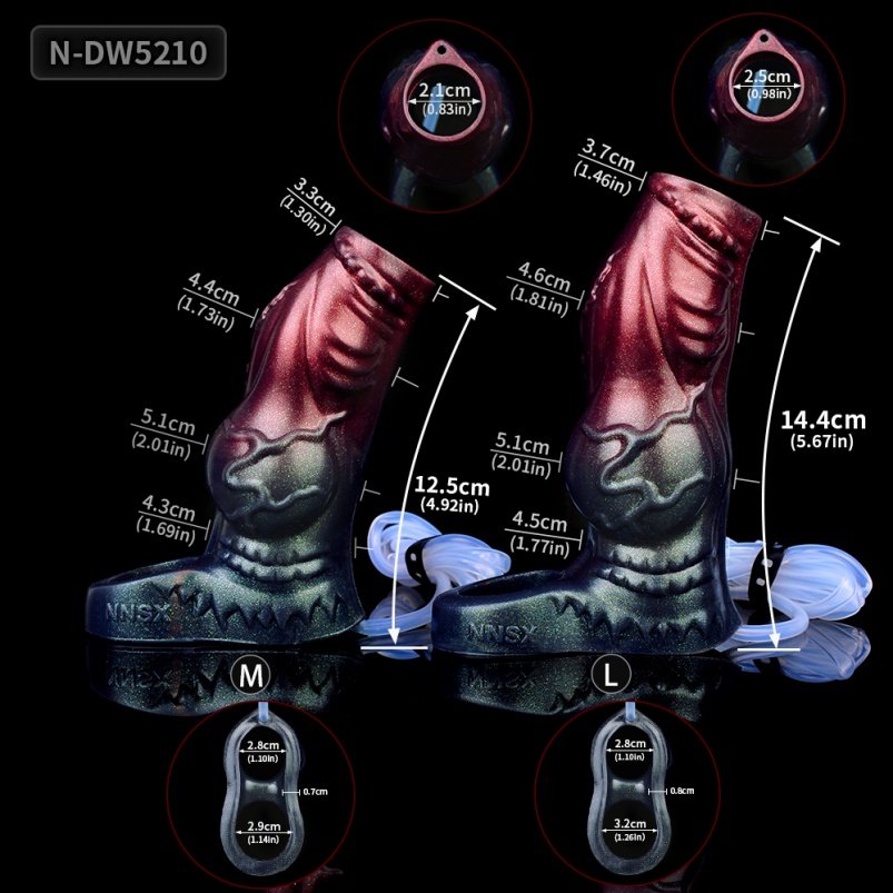 Black-Weapon Silicone Monster Micropenis – Penisrinf Vertragingstoestel Voor Mannen Met Erectiestoornissen - Afbeelding 8