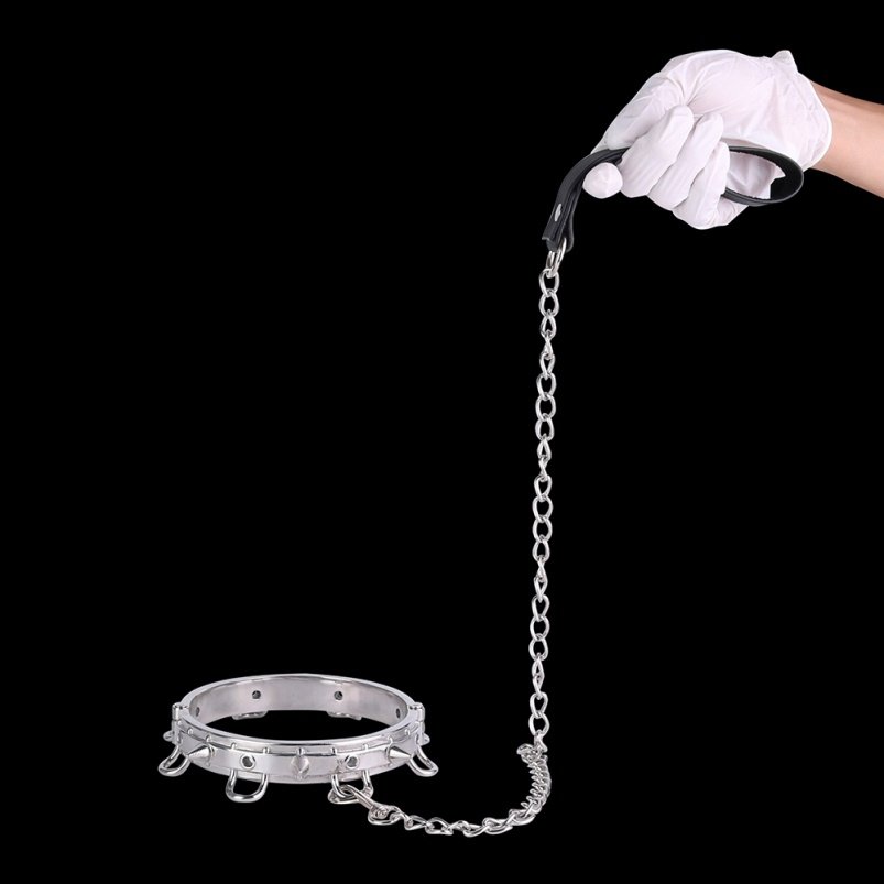 BDSM Rvs Metalen Trekkraag - Set voor Beheersing Onderwerping en Conquerend Genot - Afbeelding 12