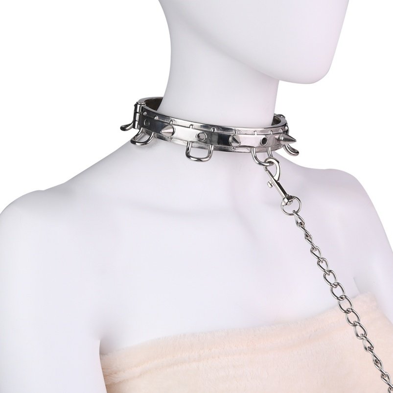 BDSM Rvs Metalen Trekkraag - Set voor Beheersing Onderwerping en Conquerend Genot - Afbeelding 8