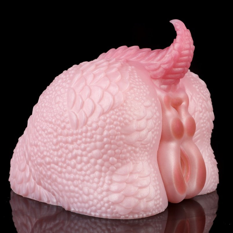 Fantasy Roze Siliconen Draak Billen Pocket Pussi - Penis Invoeg Massage Masturbeerhulpmiddel - Afbeelding 3