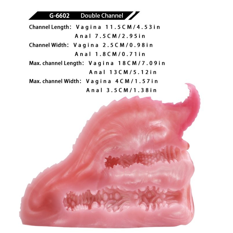 Fantasy Roze Siliconen Draak Billen Pocket Pussi - Penis Invoeg Massage Masturbeerhulpmiddel - Afbeelding 12