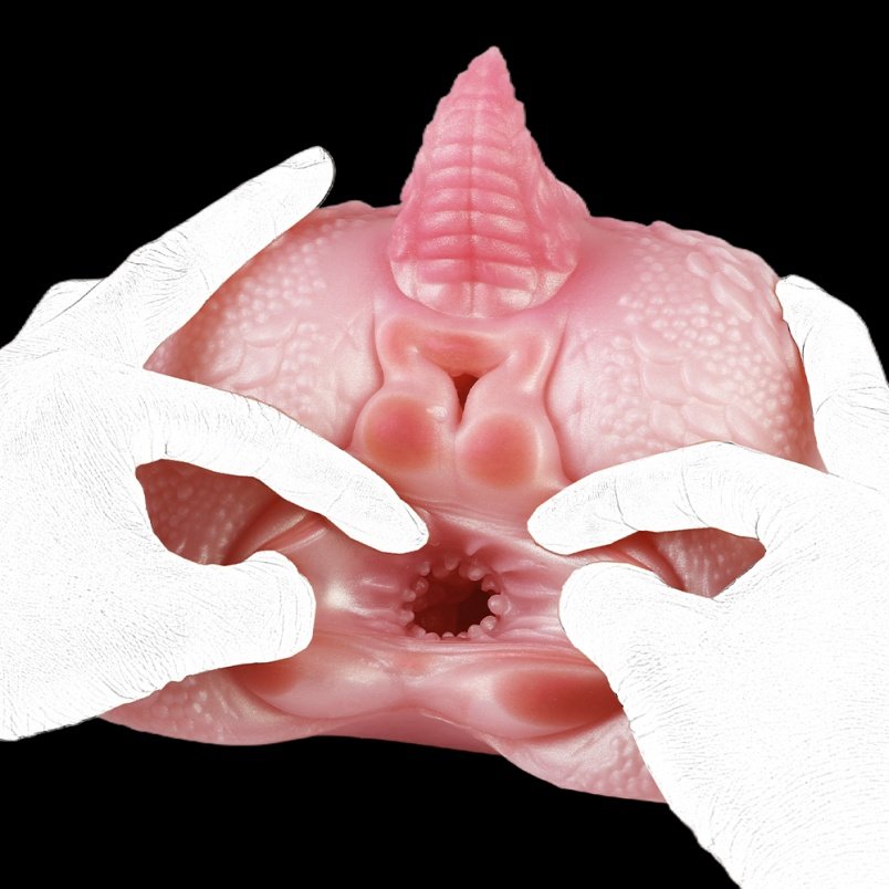 Fantasy Roze Siliconen Draak Billen Pocket Pussi - Penis Invoeg Massage Masturbeerhulpmiddel - Afbeelding 8