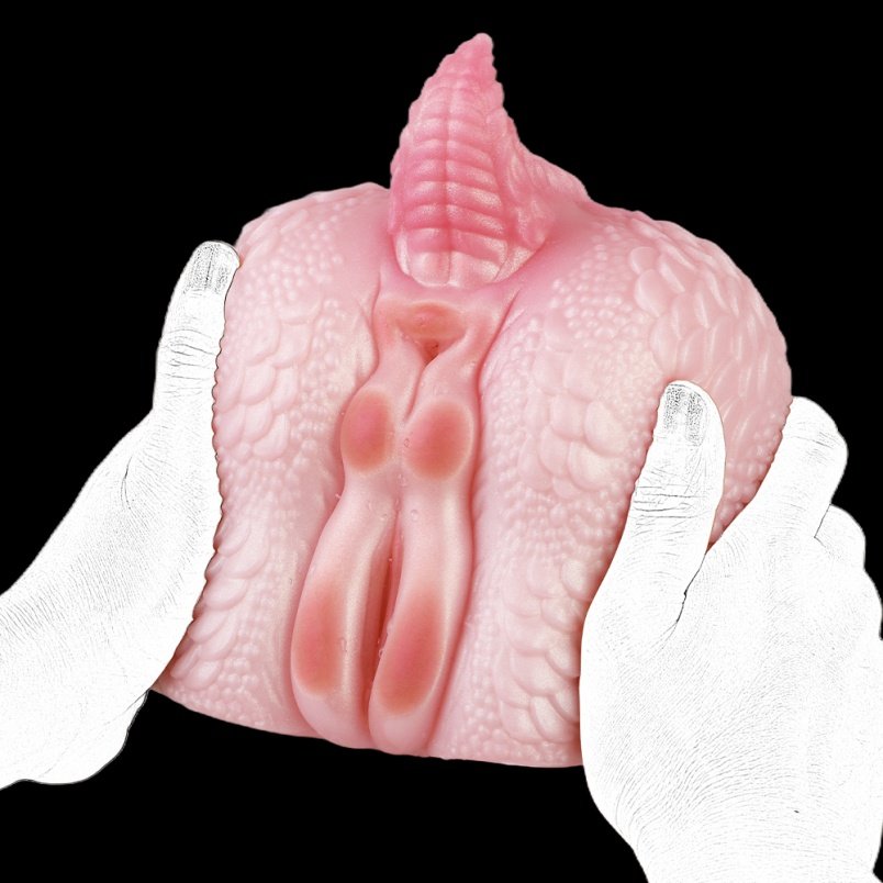 Fantasy Roze Siliconen Draak Billen Pocket Pussi - Penis Invoeg Massage Masturbeerhulpmiddel - Afbeelding 9