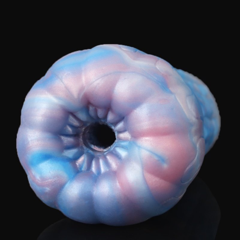 Realistische Qualle Fantasy Enkelkanaal Pocket Pussi - Regenboog Zeekleur Silicone Penis Massagestimulator - Afbeelding 2