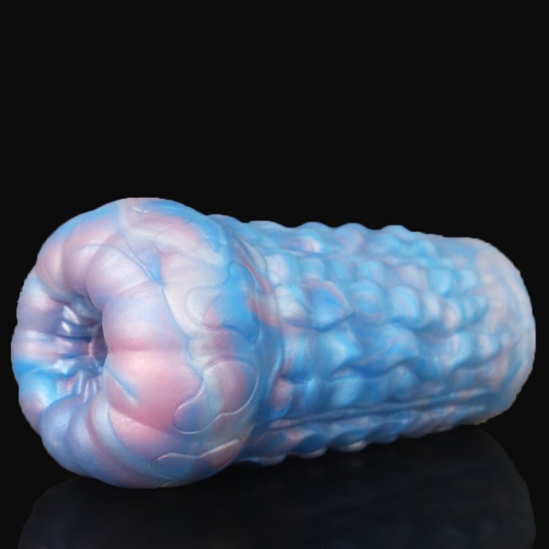 Realistische Qualle Fantasy Enkelkanaal Pocket Pussi - Regenboog Zeekleur Silicone Penis Massagestimulator - Afbeelding 3