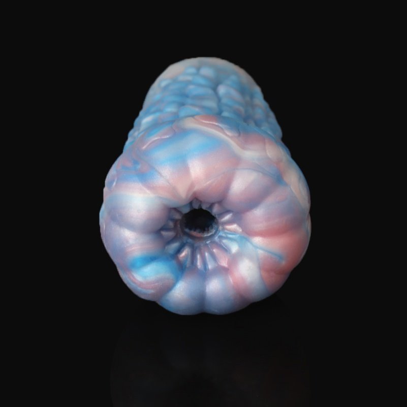 Realistische Qualle Fantasy Enkelkanaal Pocket Pussi - Regenboog Zeekleur Silicone Penis Massagestimulator - Afbeelding 4