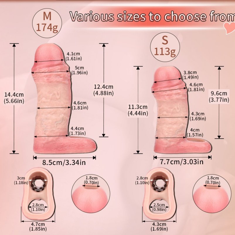 Realistische Fantasy Micropenis Vergroter - Penis Verlenger met Penisring voor Verbeterde Prestaties - Afbeelding 3