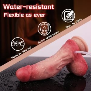 Vrouwelijke Strap-On Inbrengbare Squirten Dildo - Realistische Siliconen Textuur voor Anale Masturbatie