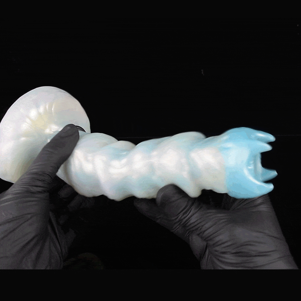 Blauwe Silicone Fantasie Monster Dildo met Ovipositor - Vrouwelijke Vaginale Expansie Seksspeeltje - Afbeelding 2
