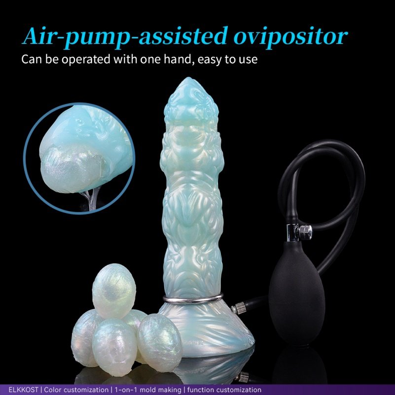 Blauwe Silicone Fantasie Monster Dildo met Ovipositor - Vrouwelijke Vaginale Expansie Seksspeeltje - Afbeelding 5