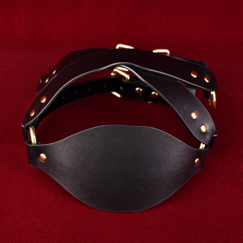 Strapon Zwart Lederen Masker Bondage Kinky - Extreme Seks BDSM Speeltje voor Stellen - Afbeelding 3