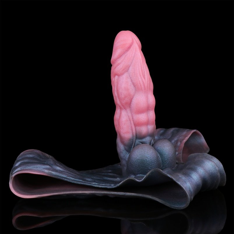 Draagbare Monster Fantasie Piemels Broek - Penis Verlenger Siliconen Penis Ring Tool - Afbeelding 10
