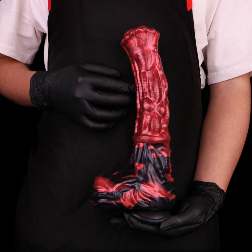 Fantastische Silikon Monsterhorse Dildo Zuignap - Bloedrode Uiterlijk Vrouwelijke Masturbatiespeeltje - Afbeelding 2