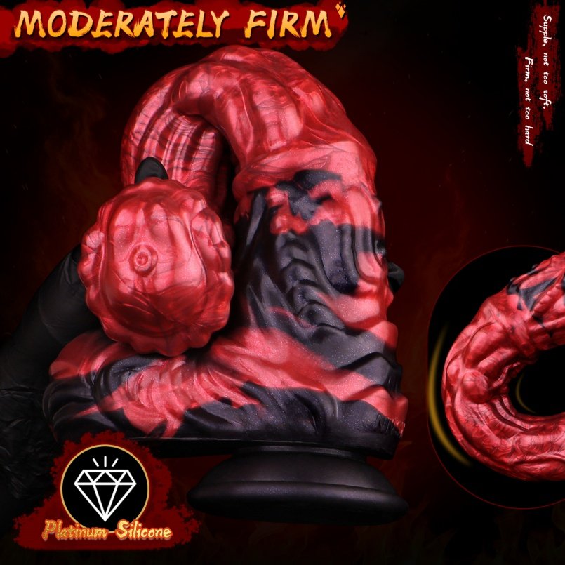 Fantastische Silikon Monsterhorse Dildo Zuignap - Bloedrode Uiterlijk Vrouwelijke Masturbatiespeeltje - Afbeelding 10