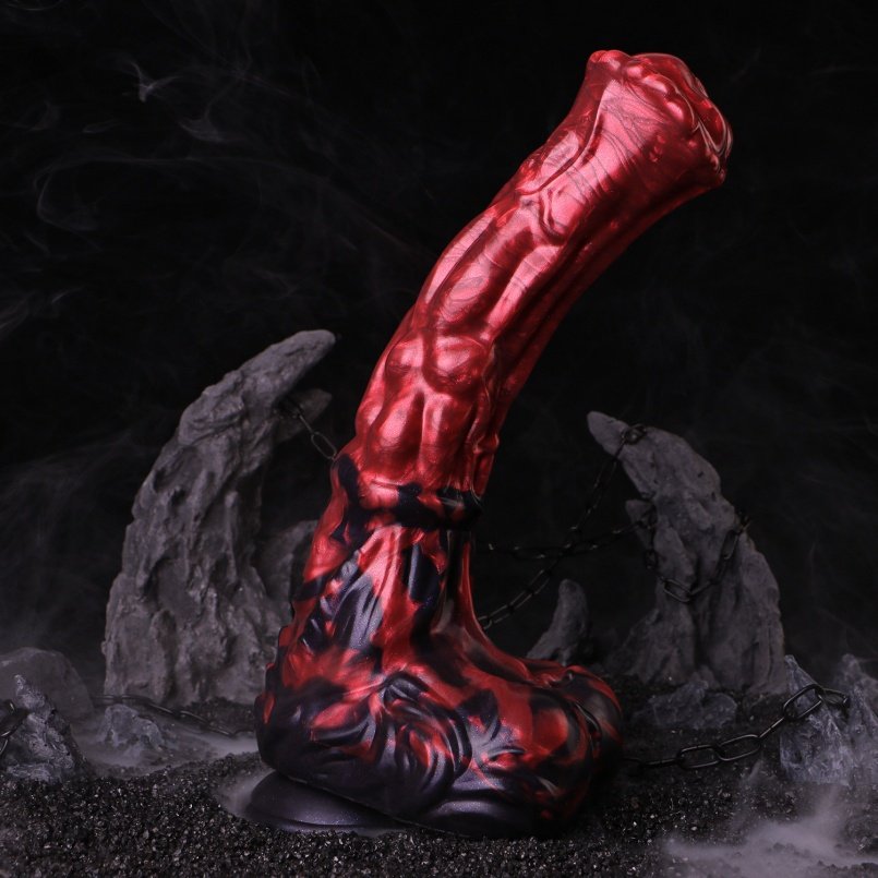 Fantastische Silikon Monsterhorse Dildo Zuignap - Bloedrode Uiterlijk Vrouwelijke Masturbatiespeeltje - Afbeelding 6