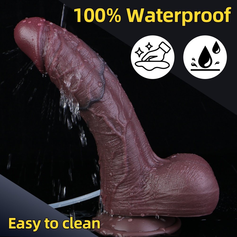Fantasie Squirten Zwarte Siliconen Dildo - Simulatie van Sperma-Ejaculatie Masturbeerhulpmiddel voor Vrouwen - Afbeelding 8