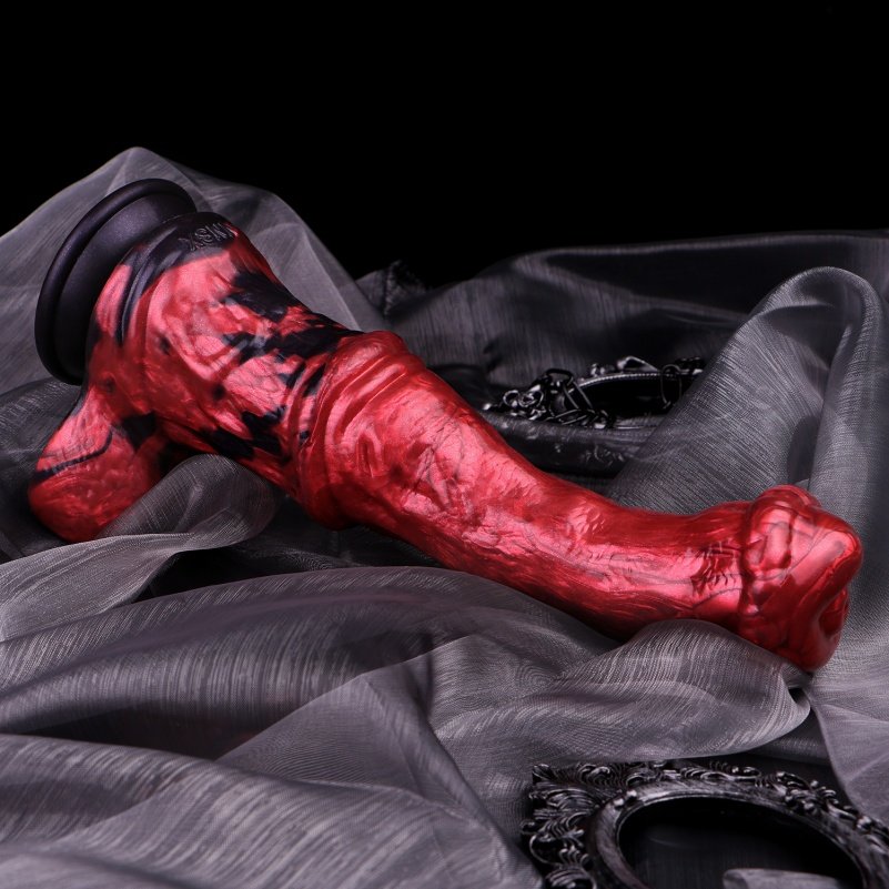 Monster Bloedrode Silikon Fantasie Horsedildo - Invoegbare Vrouwelijke Vaginale Masturbatiespeeltje - Afbeelding 4