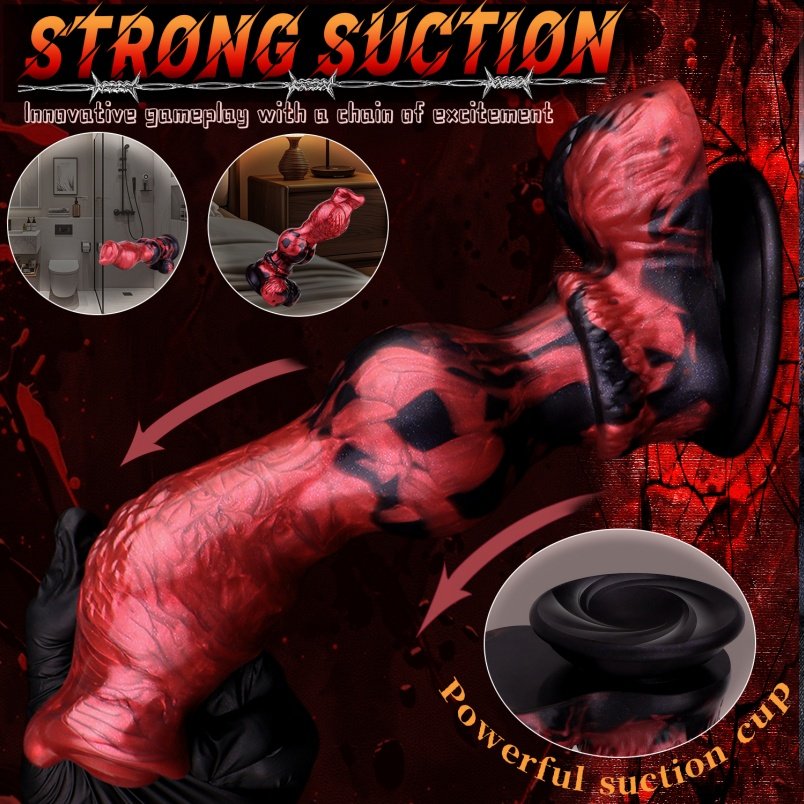 Monster Fantasie Knot Dildo met Zuignap - Vaginale Lokale Expansie Siliconen Speeltje