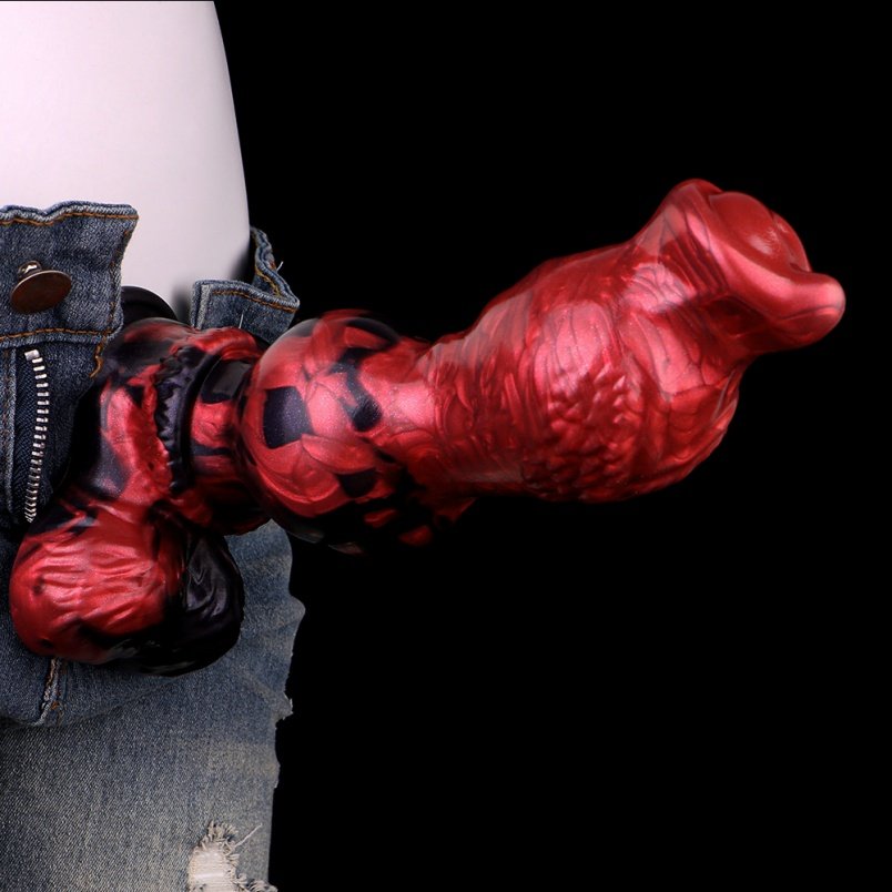 Monster Fantasie Knot Dildo met Zuignap - Vaginale Lokale Expansie Siliconen Speeltje - Afbeelding 4