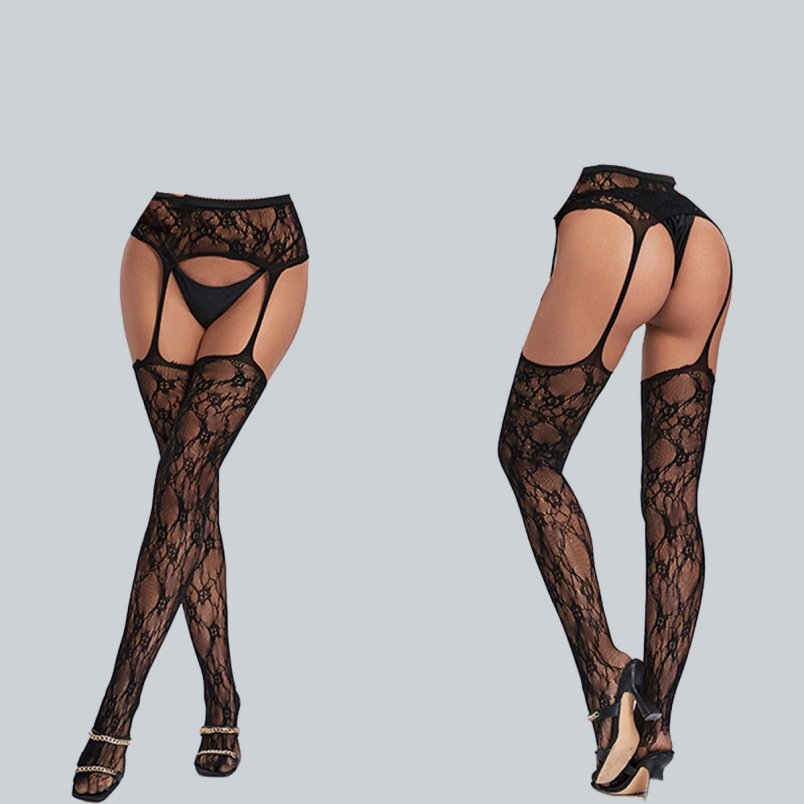 Zwarte Panty Leggings met Bodysuit - Dagelijkse Vrouwenmode - Afbeelding 2