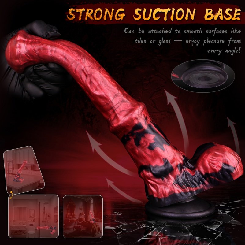 Monster Fantasie Horse Dildo Zuignap - Vrouwelijke Vaginale Masturbatie Silikon Speeltje - Afbeelding 11