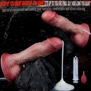 7.05 Inch Realistische Squirten Dildo - Anale en Vaginale Masturbeerhulpmiddel met Simulatie van Sperma-Ejaculatie voor Vrouwen